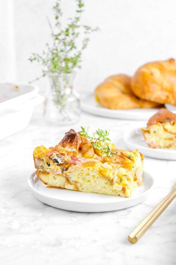ham and cheese croissant casserole