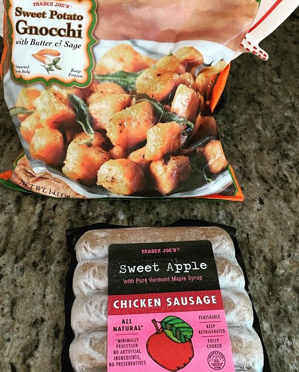 sweet potato gnocchi with chicken sausage