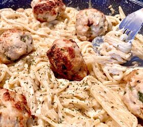 Juicy Turkey Meatballs with Creamy Pasta Recipe | Easy Dinner Idea | Foodtalk