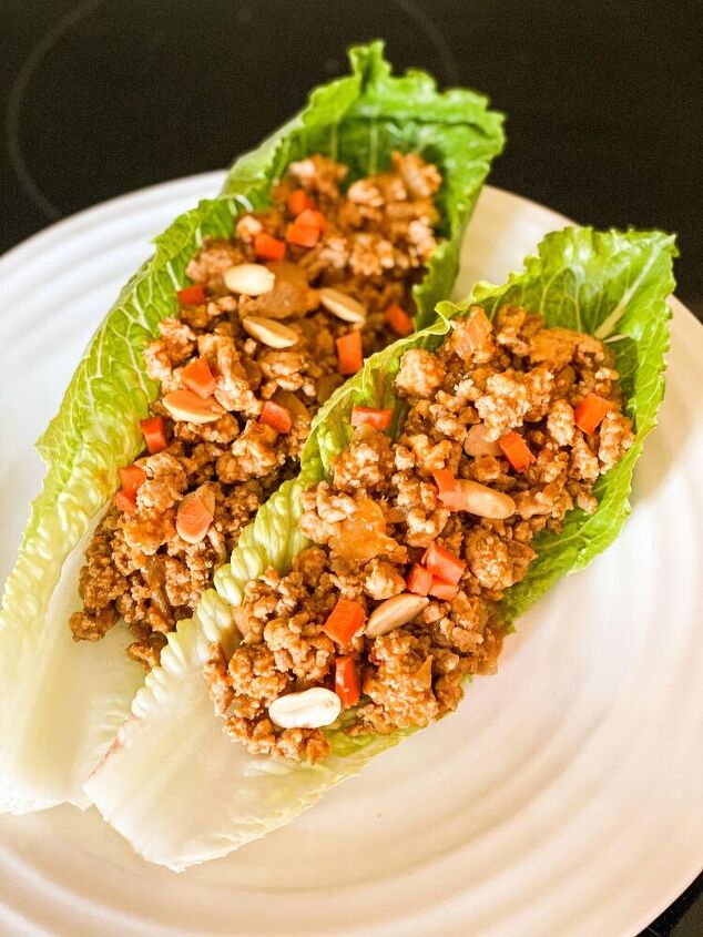 peanut thai turkey lettuce wraps