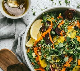 root vegetable salad with maple cumin vinaigrette