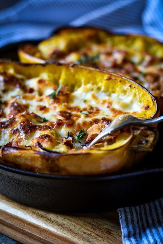 s 15 keto recipes to help you eat better in 2021, Cheesy Baked Spaghetti Squash