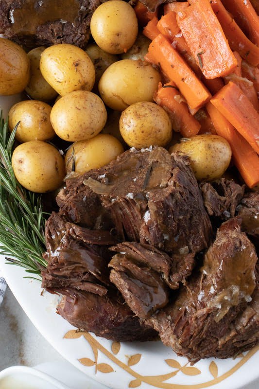 instant pot or slow cooker beef pot roast carrots and potatoes