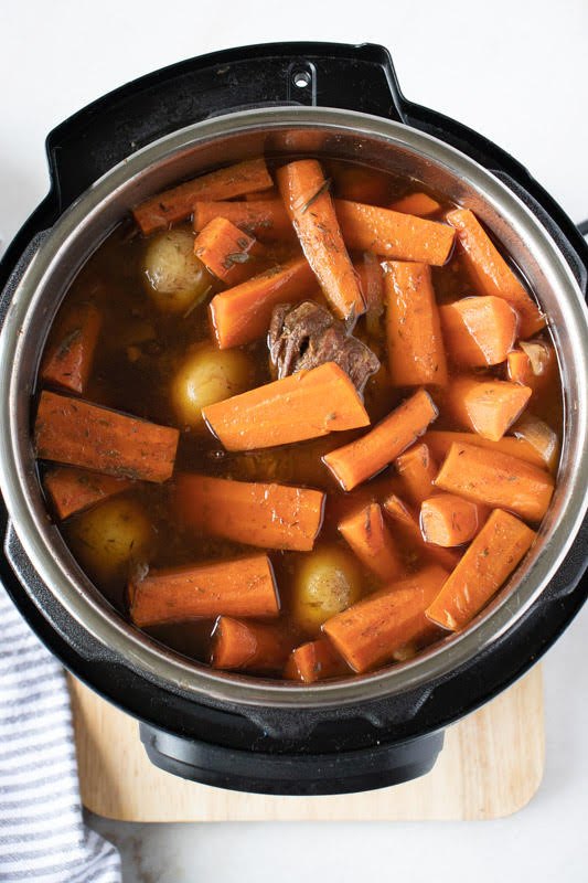 instant pot or slow cooker beef pot roast carrots and potatoes