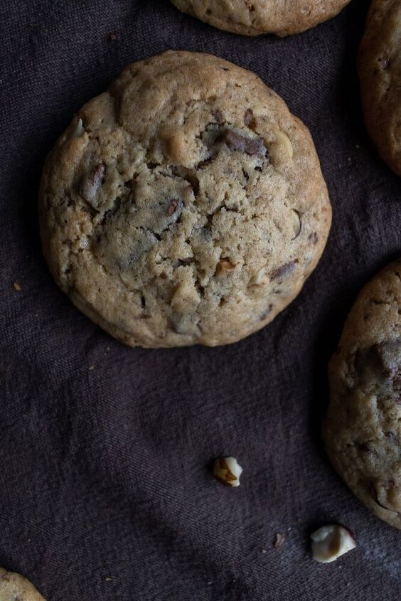 giant chocolate chip and hazelnut cookies