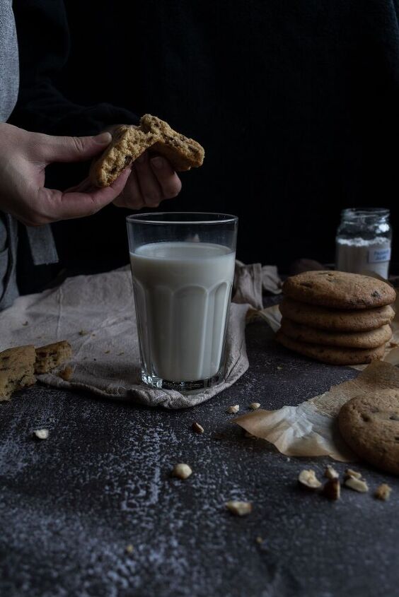 giant chocolate chip and hazelnut cookies