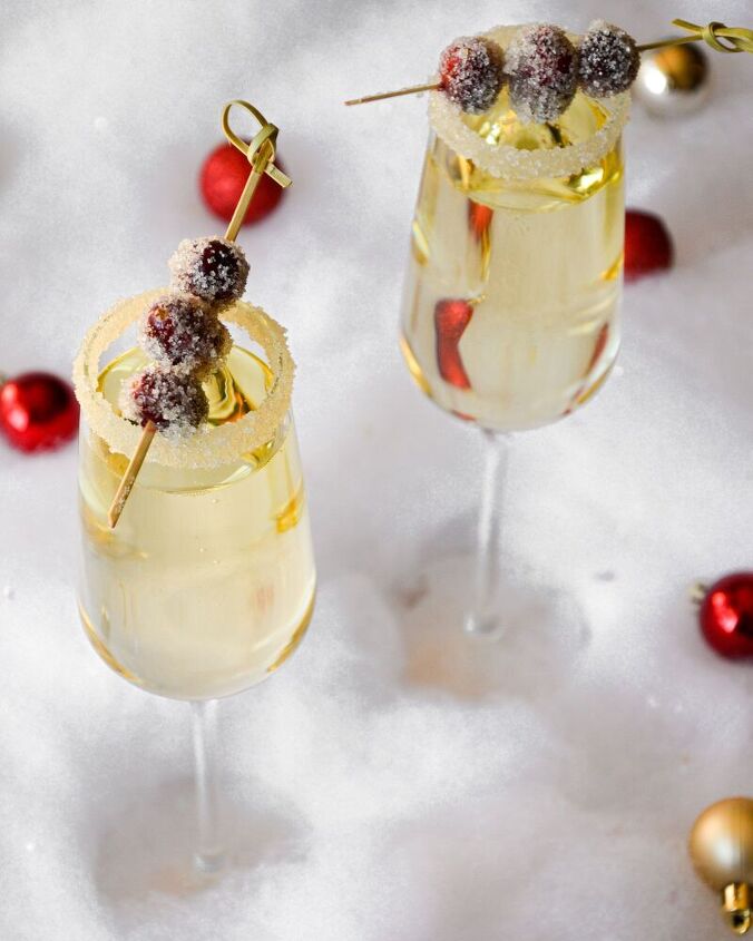 holiday elderflower prosecco cocktail