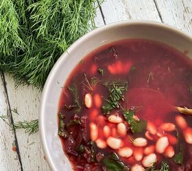 vegetarian borscht with beans