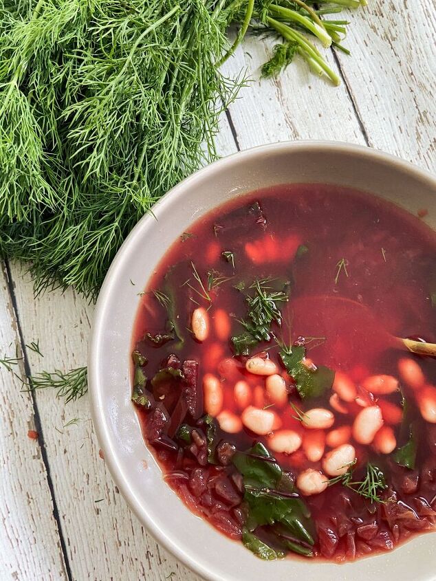 vegetarian borscht with beans