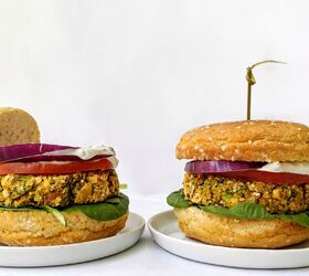 s 15 easy vegan recipes, Broccoli Cheese Vegan Veggie Burger
