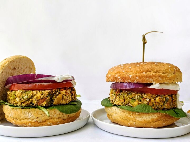 s 15 easy vegan recipes, Broccoli Cheese Vegan Veggie Burger