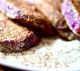 Crunchy Purple  Sweet Potato Pancakes