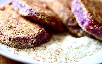Crunchy Purple  Sweet Potato Pancakes