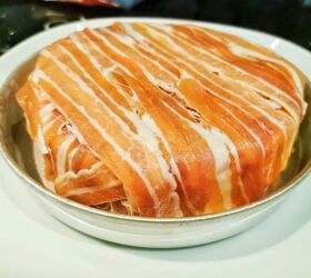 sweet and sticky pancetta wrapped brie