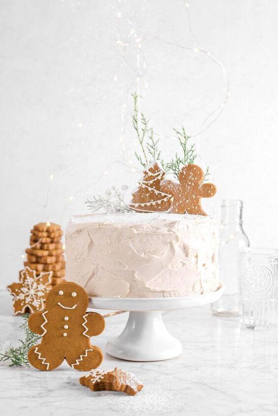 gingerbread layer cake with spiced buttercream frosting