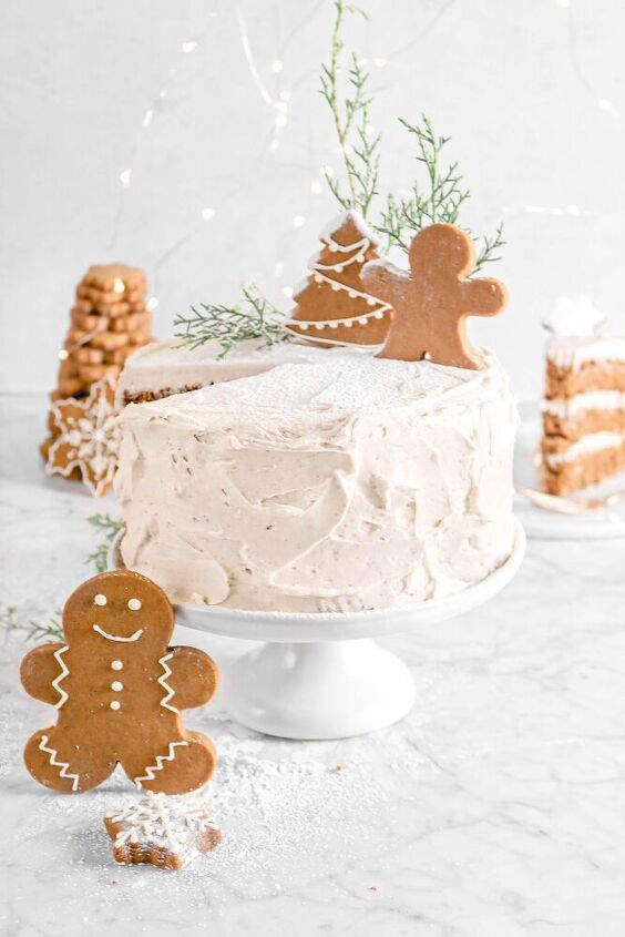 gingerbread layer cake with spiced buttercream frosting