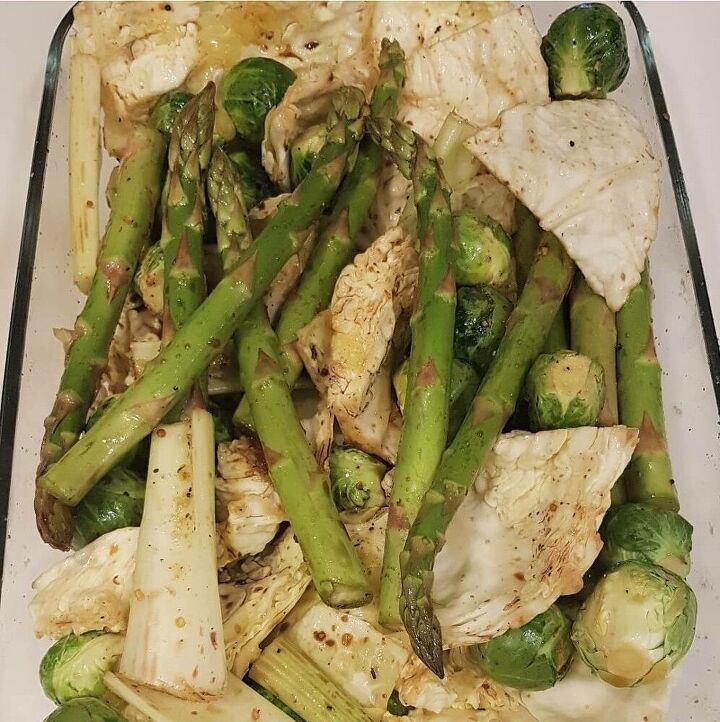roasted green veggies
