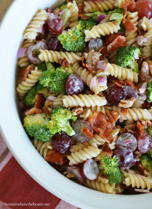 s 13 amazing salads to serve alongside your christmas ham, Broccoli Grape Pasta Salad
