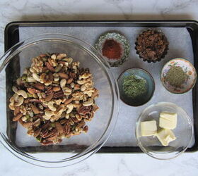 rosemary tarragon spicy mixed nuts, Ingredients