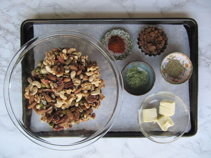 rosemary tarragon spicy mixed nuts, Ingredients