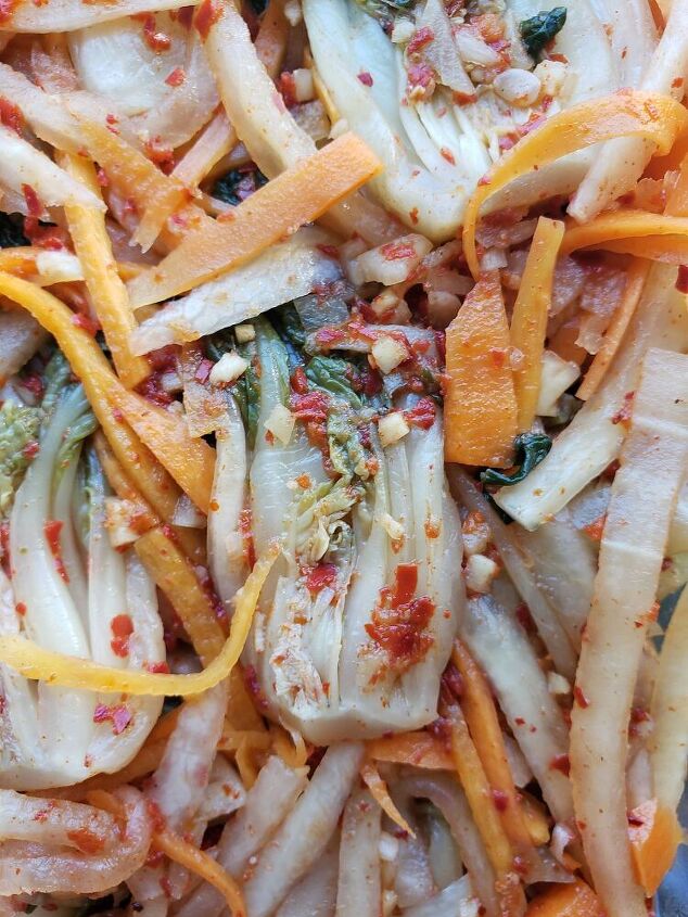 bok choy tips kimchi