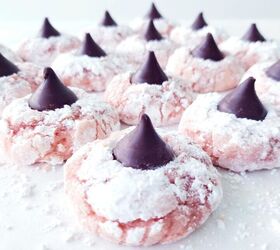 Pink Velvet Chocolate Kiss Cookies