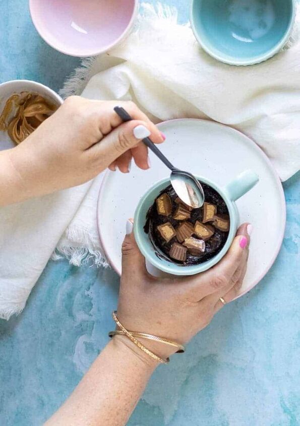 s 10 of the best mug cake recipes to make this winter, Chocolate Peanut Butter Mug Cake