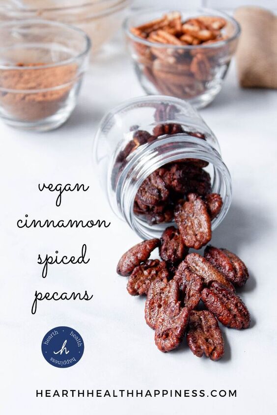 vegan cinnamon spiced pecans