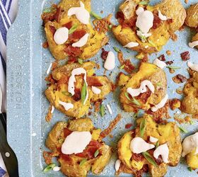 loaded smashed potatoes with ranch sour cream