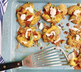 loaded smashed potatoes with ranch sour cream