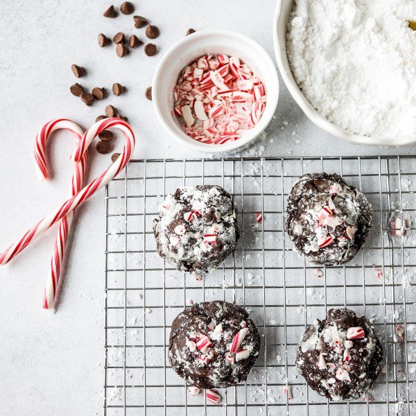 s 20 tried and true christmas cookies we re saving now for next year, Double Chocolate Peppermint Crinkle Cookies