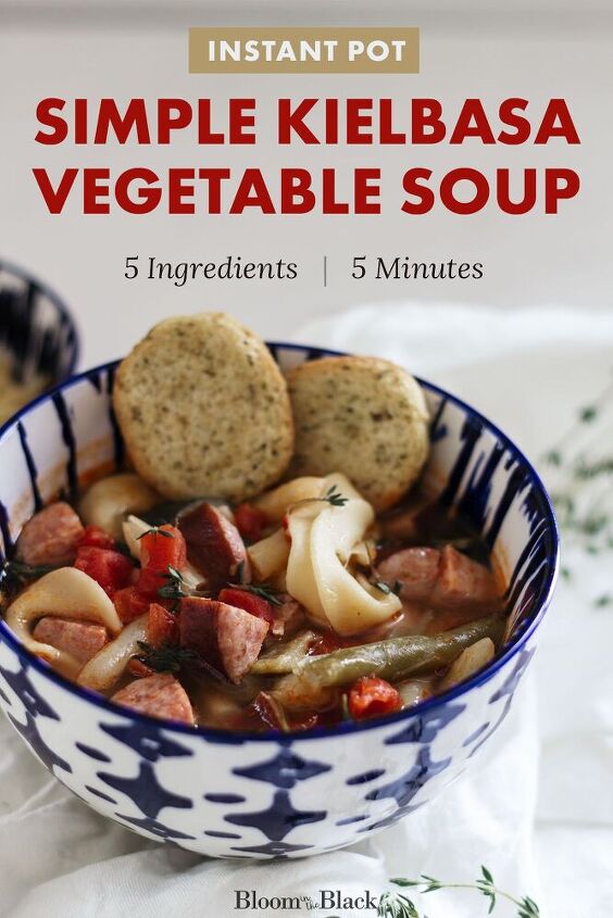 simple kielbasa vegetable soup 5 ingredients 5 minutes