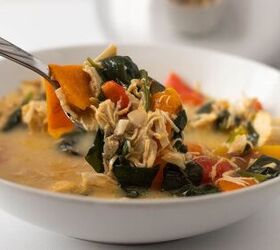 roasted pepper and chicken soup