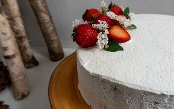 Strawberry Champagne Cake With Elderflower Whipped Cream