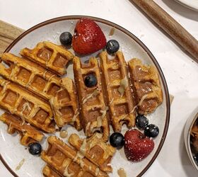 s 13 delicious ways to use your dinner leftovers, Crispy Fluffy Sweet Potato Protein Waffles