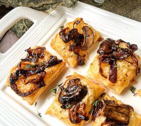 Savory Puff Pastry Bites With Caramelized Onions and Mushrooms