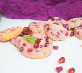 pomegranate lemon shortbread cookies