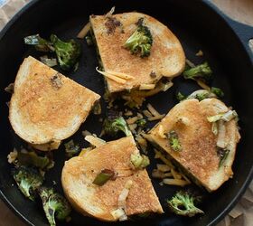 broccoli leek and cheddar grilled cheese