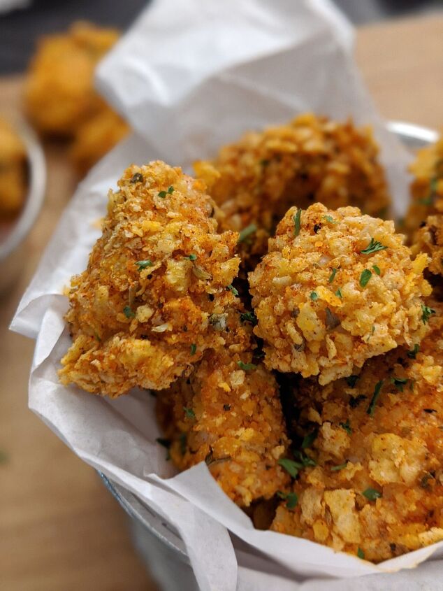 s 15 make ahead dishes that freeze well, Cornflake Crusted Cajun Popcorn Chicken