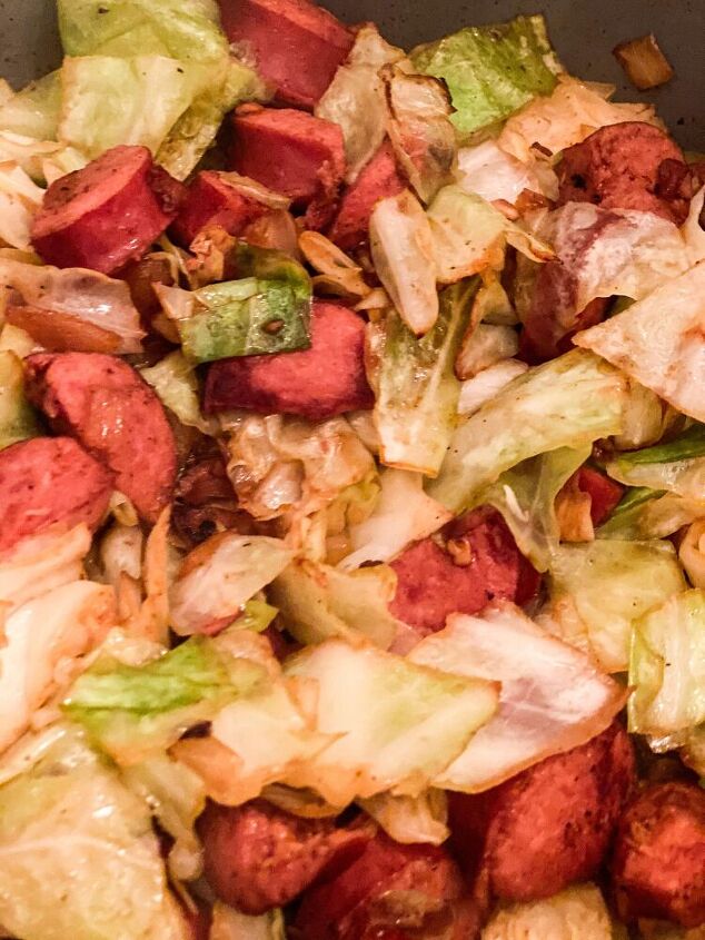 easy sausage and cabbage stir fry