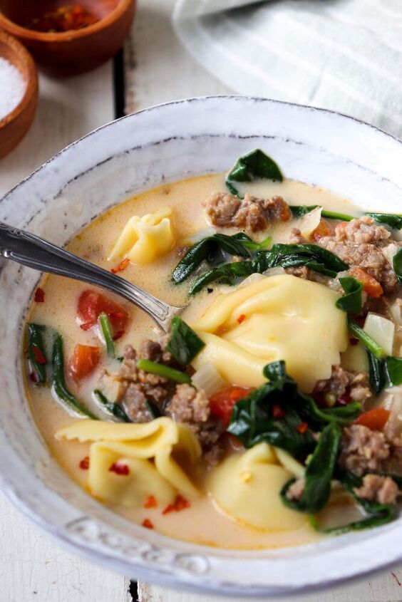 spinach and tortellini soup