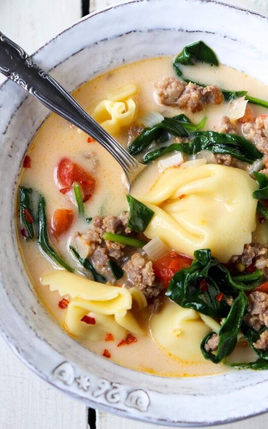 spinach and tortellini soup