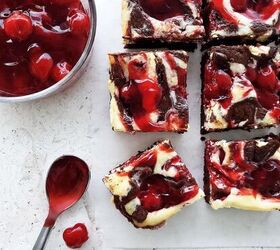 s 15 mind blowing brownie recipes we can t wait to try, Small Batch Cherry Cheesecake Brownies