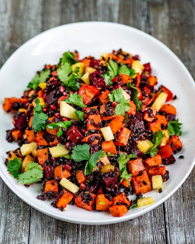 s 13 even better ways to make roasted veggies, Japonica Black Rice Salad With Roasted Vegeta