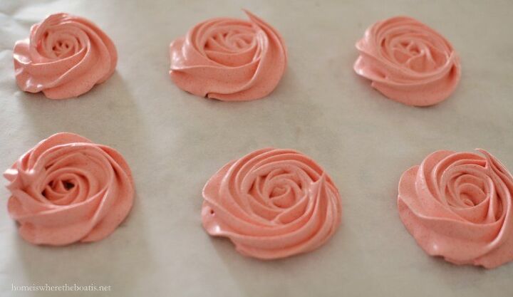 rose meringue cookies