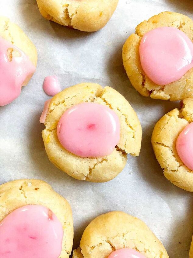 the best ever pink lemonade thumbprint cookies