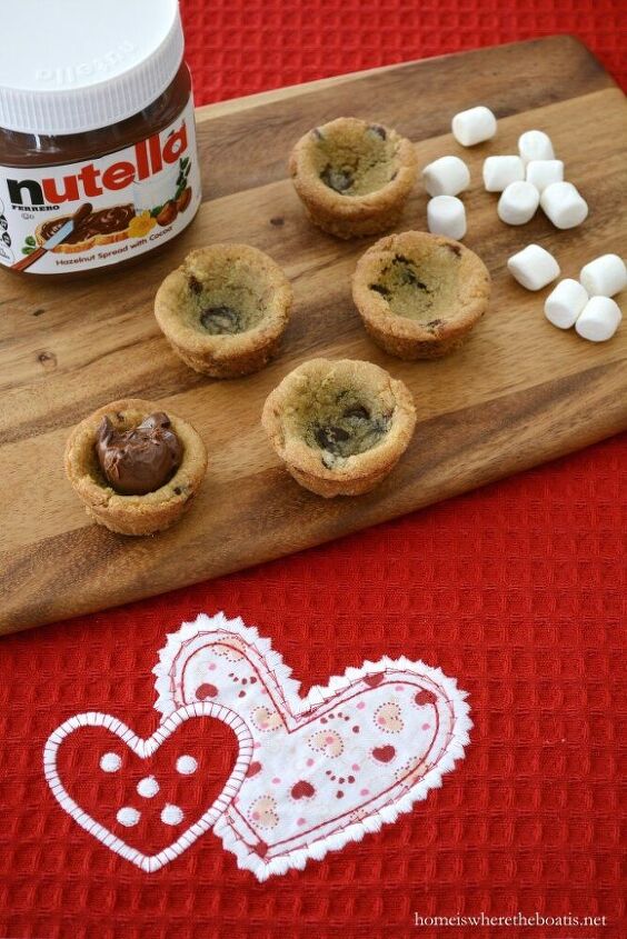 be mine s mores chocolate chip cookie cups