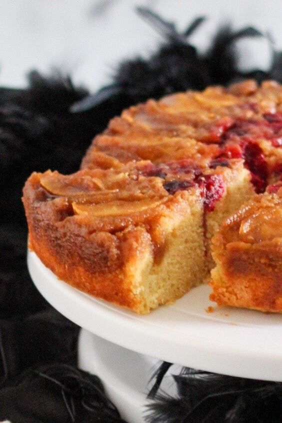 apple cranberry upside down cake