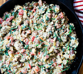 sausage bean and spinach dip