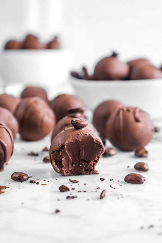 dark chocolate coffee truffles